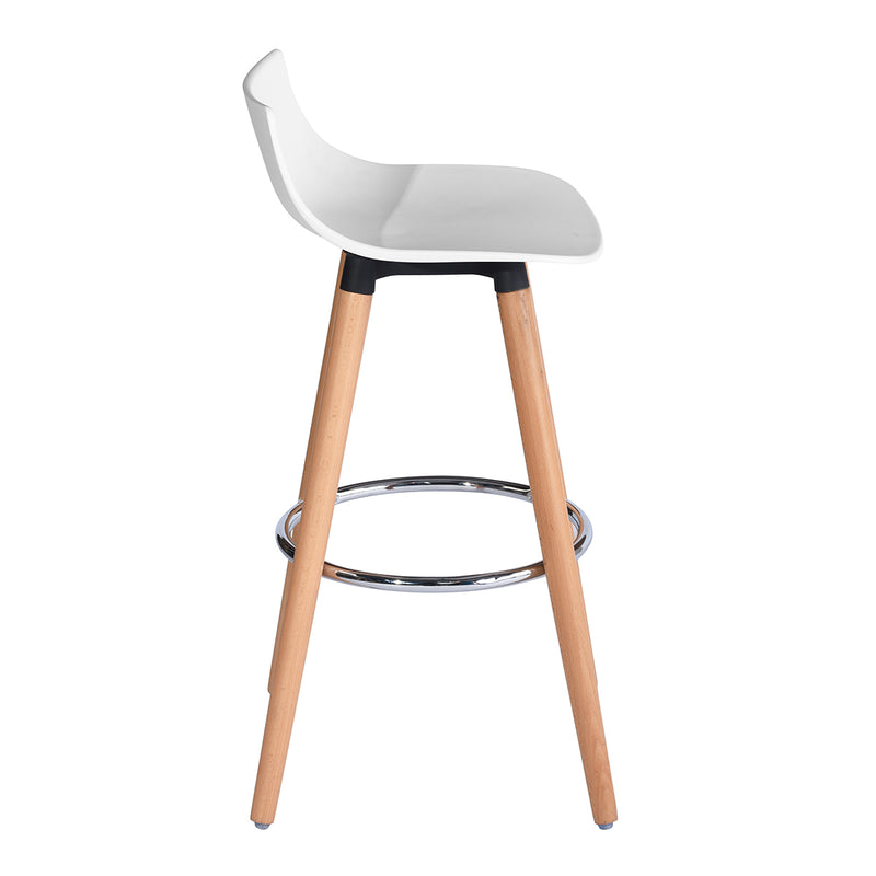 DELIE WH - Set of 2 modern white and design bar stools in Scandinavian style