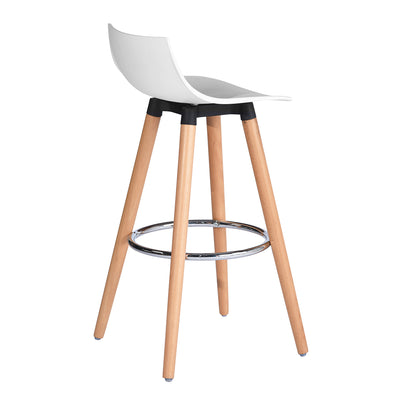 DELIE WH - Set of 2 modern white and design bar stools in Scandinavian style