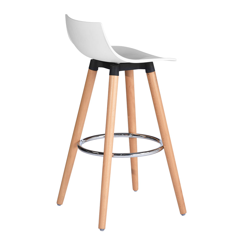 DELIE WH - Set of 2 modern white and design bar stools in Scandinavian style