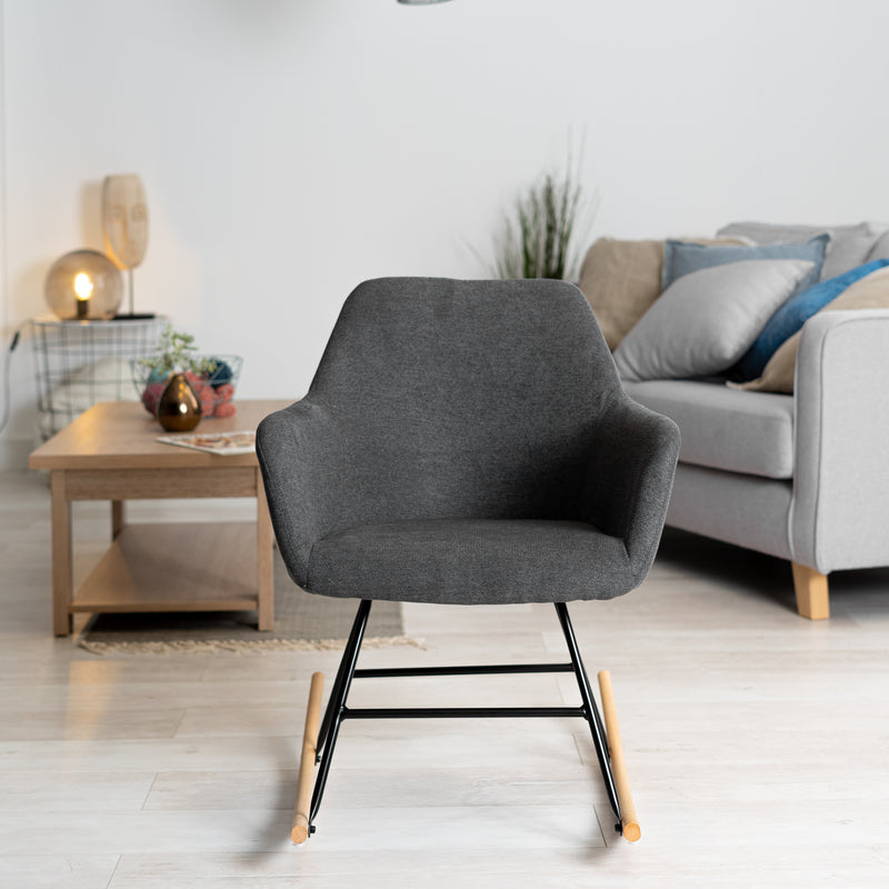 HIGUAIN - Dark Grey Rocking Chair Rocking Chair