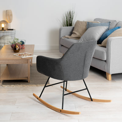 HIGUAIN - Dark Grey Rocking Chair Rocking Chair