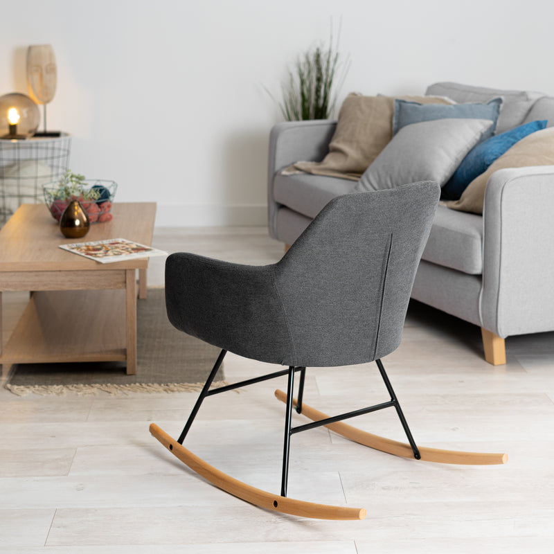 HIGUAIN - Dark Grey Rocking Chair Rocking Chair