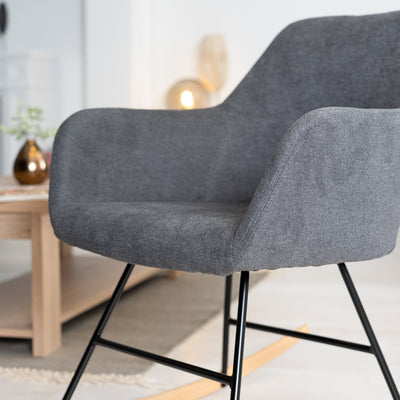 HIGUAIN - Dark Grey Rocking Chair Rocking Chair