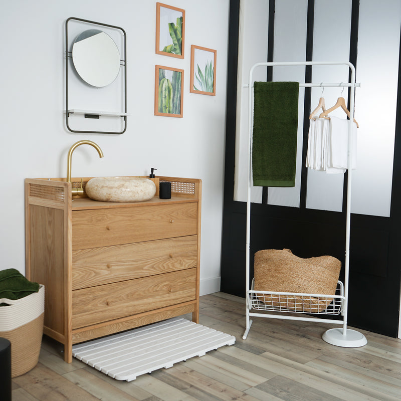 GANT WHITE - Modern and elegant white towel holder