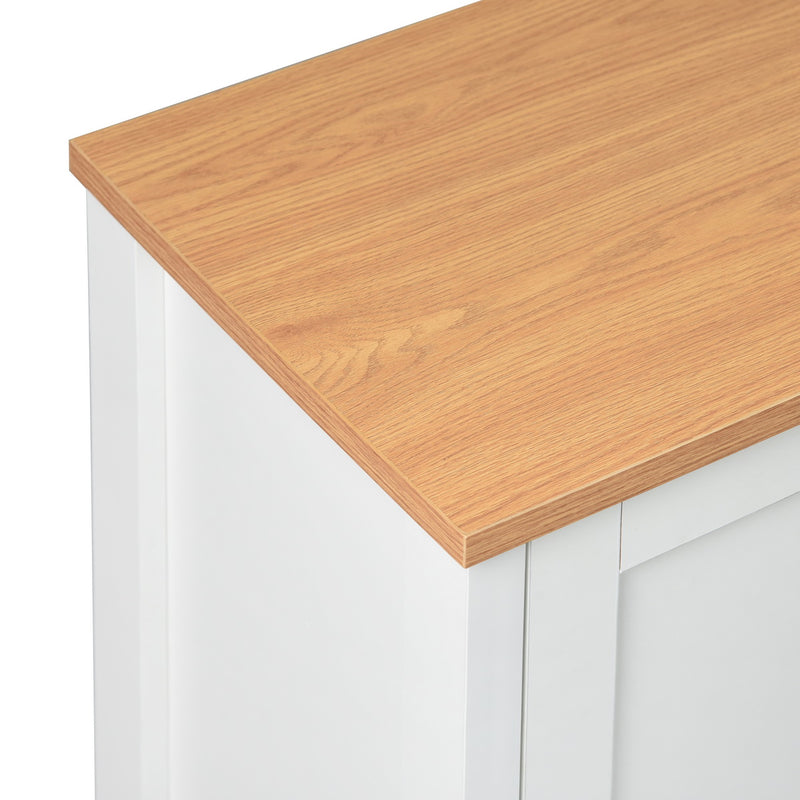 FAVRE TV STAND LONG Designer white TV unit with storage and shelves