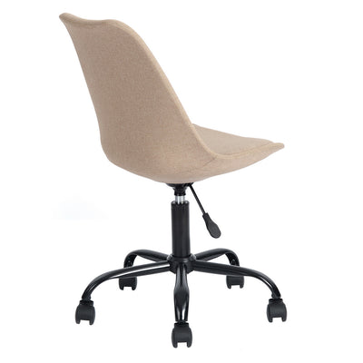 HIGOS FABRIC BEIGR - Scandinavian style office chair in beige
