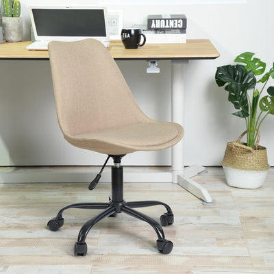 HIGOS FABRIC BEIGR - Scandinavian style office chair in beige