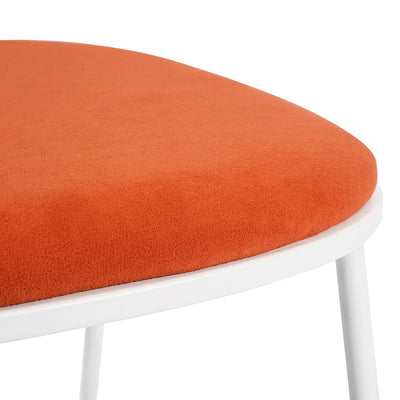 HOGG - Set of 2 designer orange dining chairs