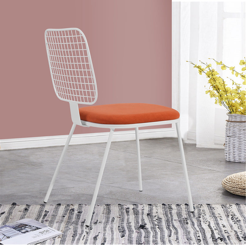 HOGG - Set of 2 designer orange dining chairs