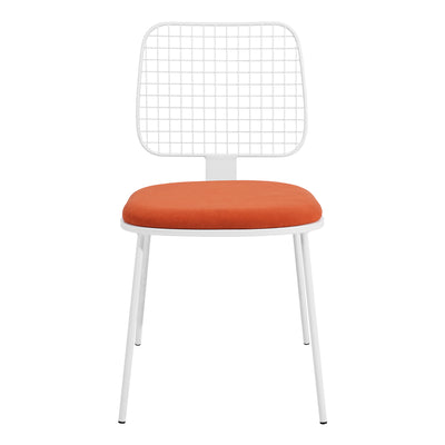 HOGG - Set of 2 designer orange dining chairs