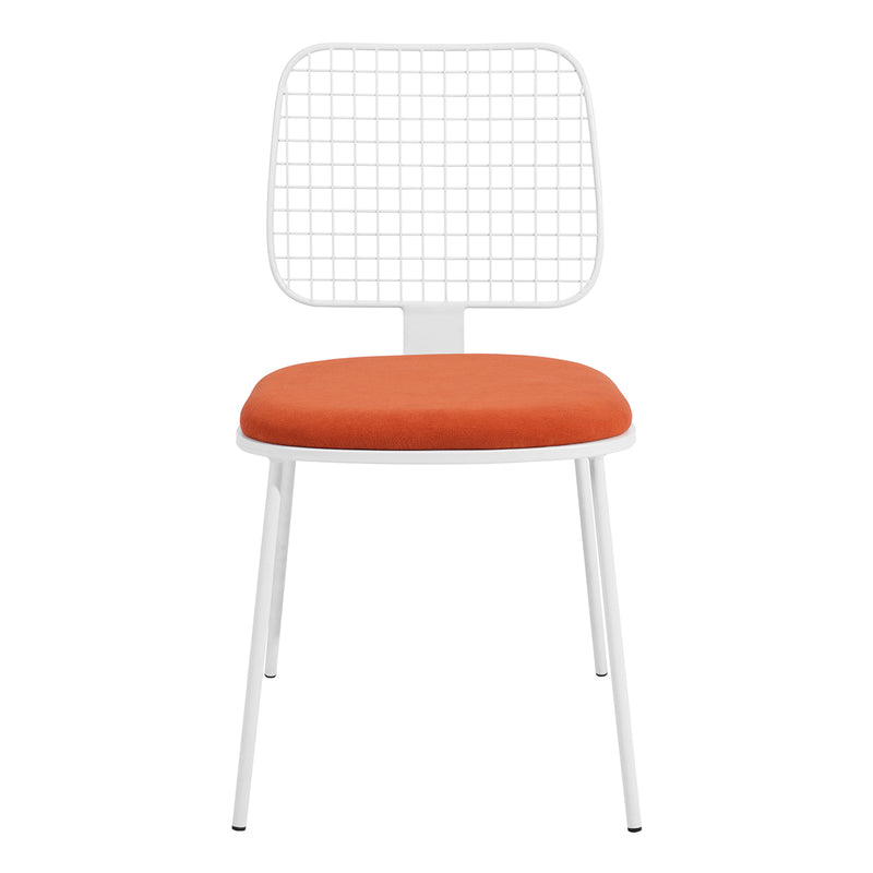 HOGG - Set of 2 designer orange dining chairs