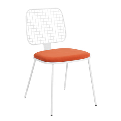 HOGG - Set of 2 designer orange dining chairs
