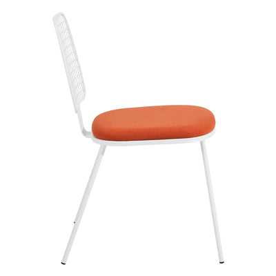 HOGG - Set of 2 designer orange dining chairs
