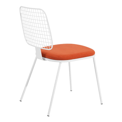 HOGG - Set of 2 designer orange dining chairs