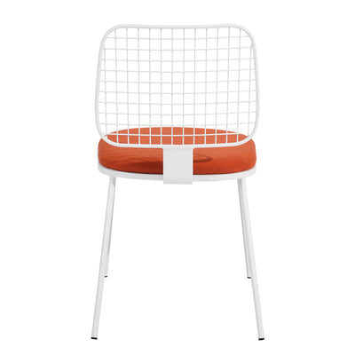 HOGG - Set of 2 designer orange dining chairs