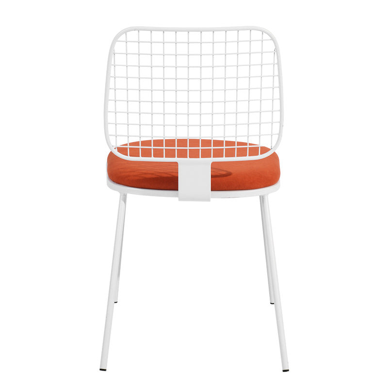HOGG - Set of 2 designer orange dining chairs