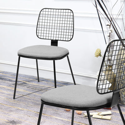 HOGG GREY - Set of 2 designer dining room chairs