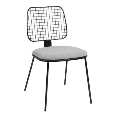HOGG GREY - Set of 2 designer dining room chairs