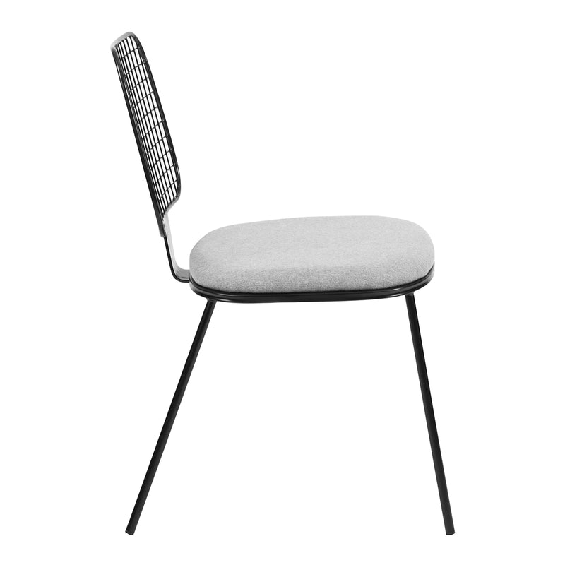 HOGG GREY - Set of 2 designer dining room chairs