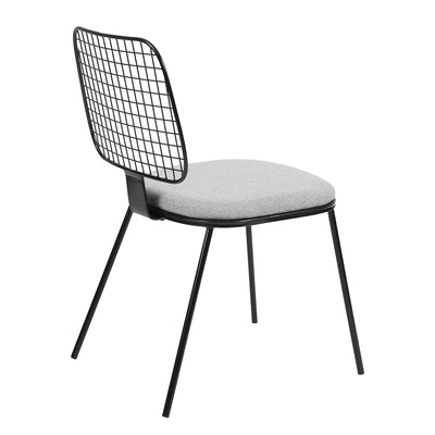 HOGG GREY - Set of 2 designer dining room chairs