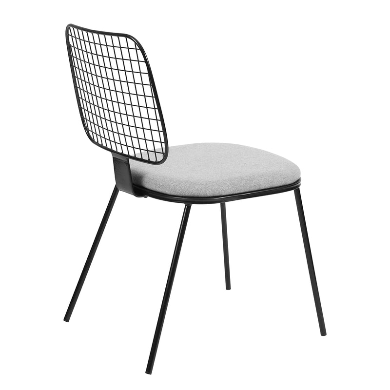 HOGG GREY - Set of 2 designer dining room chairs