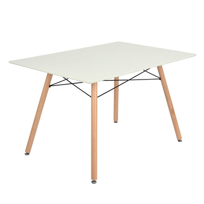 LONDON S - Scandinavian and industrial style white and wood dining table