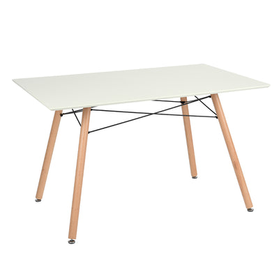 LONDON S - Scandinavian and industrial style white and wood dining table