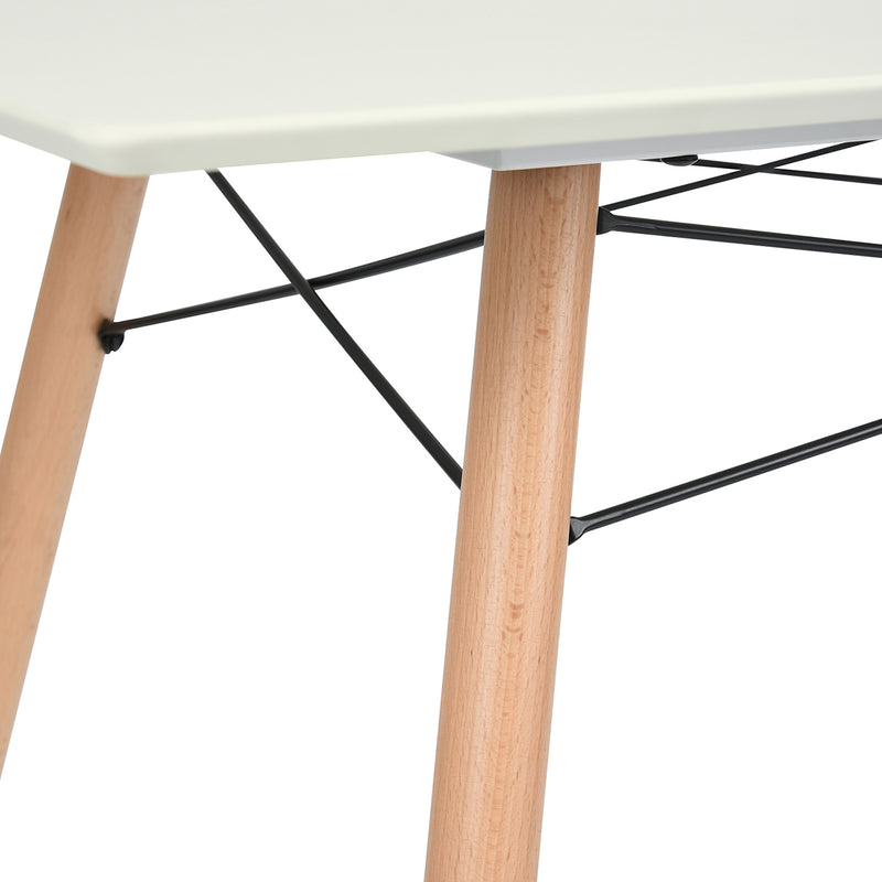 LONDON S - Scandinavian and industrial style white and wood dining table