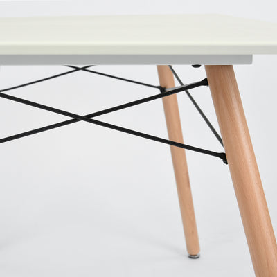 LONDON S - Scandinavian and industrial style white and wood dining table