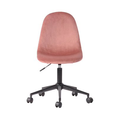 LORANZO VELVET ROSE - Office chair with wheels in rose velvet