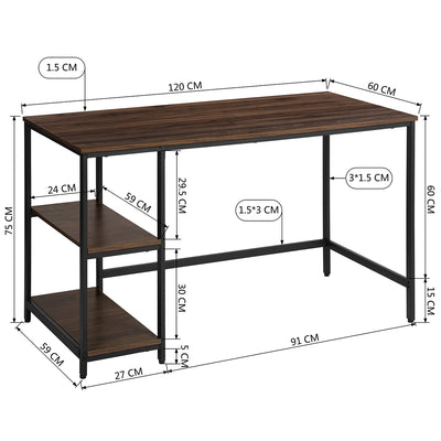 PAGODA - modern black and wood industrial desk