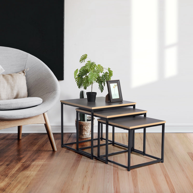 RICKY 3PC SET 50CM - Set of 3 modern and design nesting coffee tables
