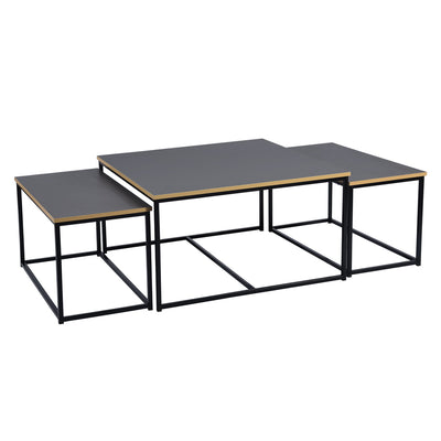 RICKY 80CM - Set of 3 modern and design nesting coffee tables