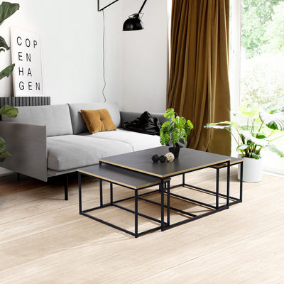 RICKY 80CM - Set of 3 modern and design nesting coffee tables