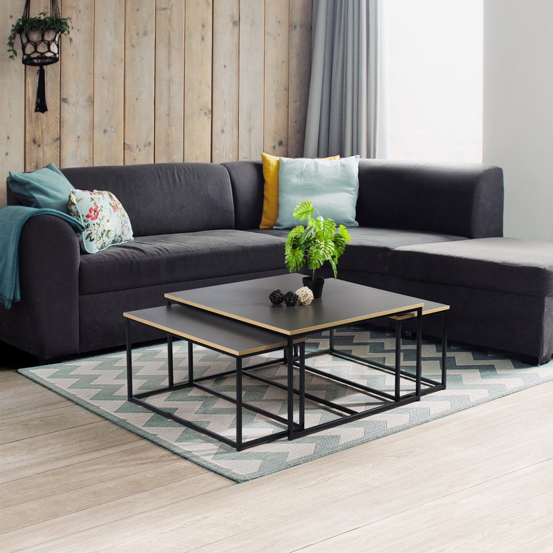 RICKY 80CM - Set of 3 modern and design nesting coffee tables