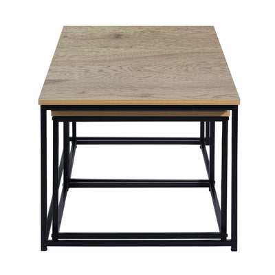 RICKY WOOD 110CM - Set of 3 modern and design nesting coffee tables