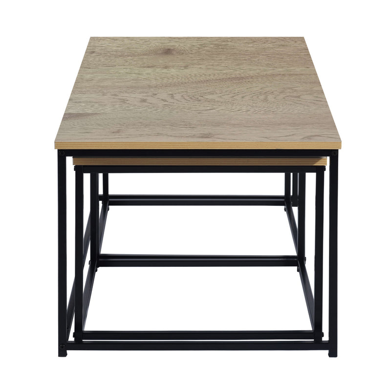 RICKY WOOD 110CM - Set of 3 modern and design nesting coffee tables