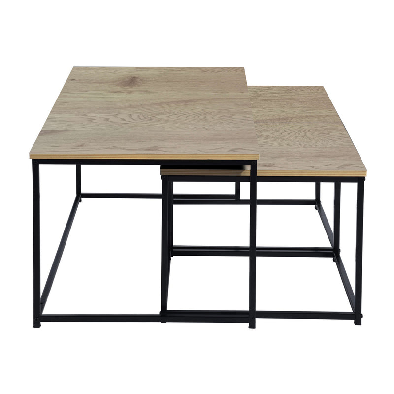 RICKY WOOD 110CM - Set of 3 modern and design nesting coffee tables