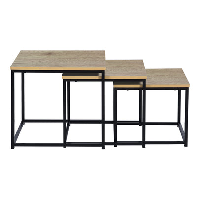 RICKY 3PCS SET WOOD 50CM - Set of 3 modern and design nesting coffee tables