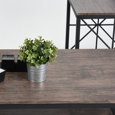 SHAPE - Side table in metal and wood industrial style