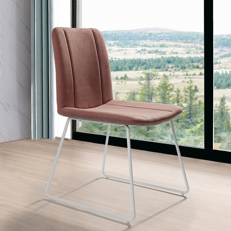 SUED DARK RED - Set of 2 designer dining chairs comfortable red