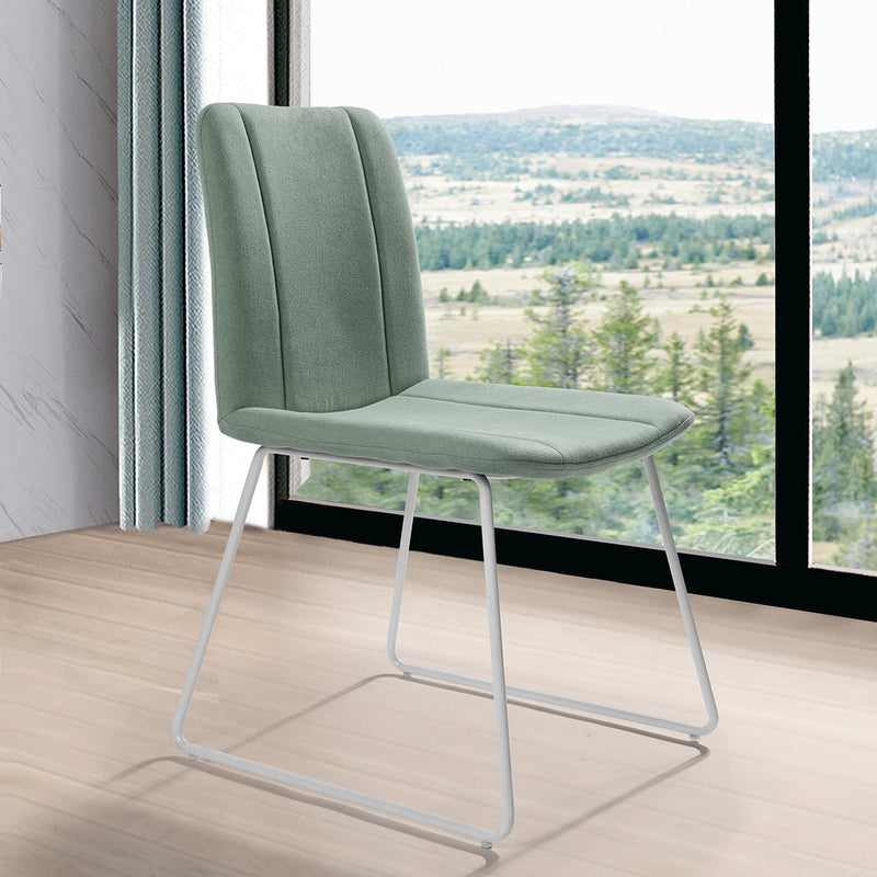 SUED GREEN - Set of 2 designer dining chairs comfortable green