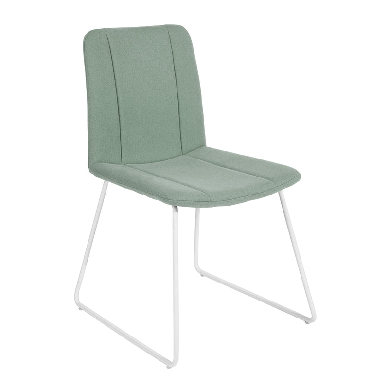 SUED GREEN - Set of 2 designer dining chairs comfortable green