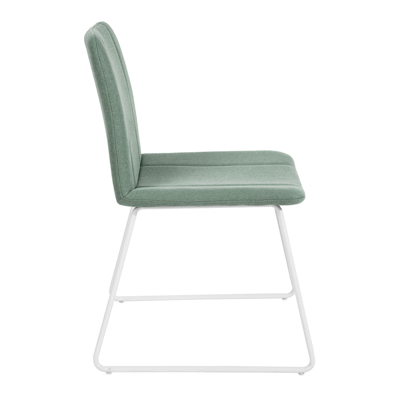 SUED GREEN - Set of 2 designer dining chairs comfortable green