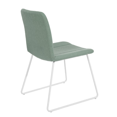 SUED GREEN - Set of 2 designer dining chairs comfortable green