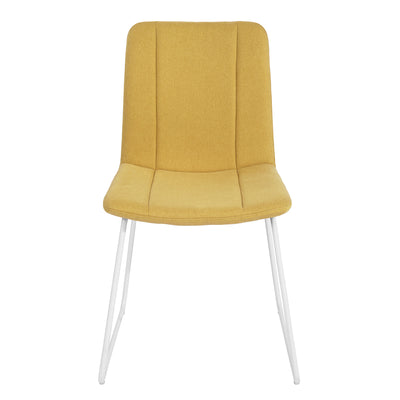 SUED YELLOW - Set of 2 designer dining chairs comfortable yellow