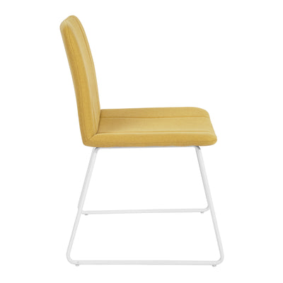 SUED YELLOW - Set of 2 designer dining chairs comfortable yellow