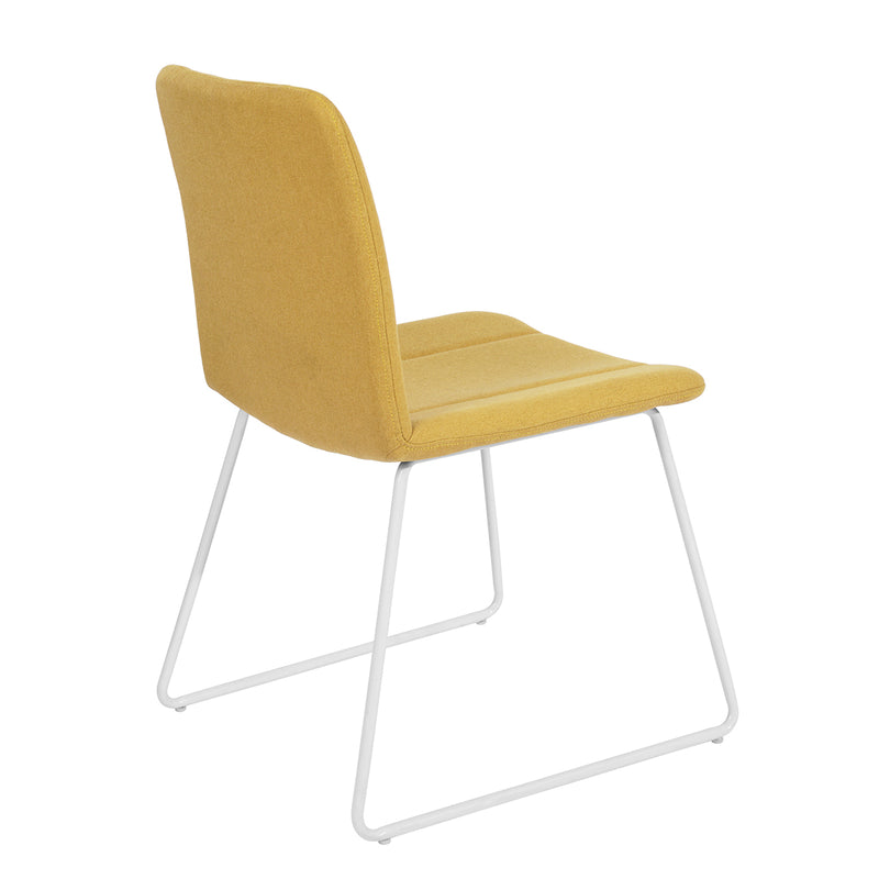SUED YELLOW - Set of 2 designer dining chairs comfortable yellow