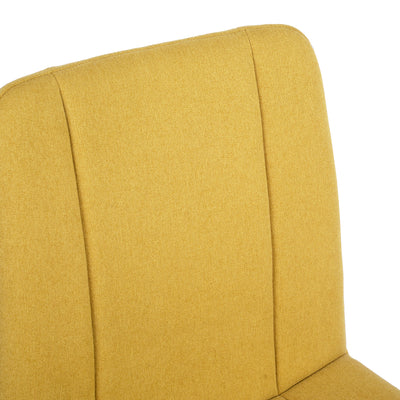 SUED YELLOW - Set of 2 designer dining chairs comfortable yellow