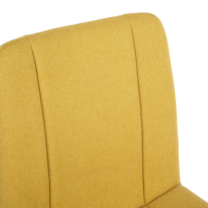 SUED YELLOW - Set of 2 designer dining chairs comfortable yellow